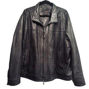 Joseph by Jos. A. Bank black leather jacket, size XXL